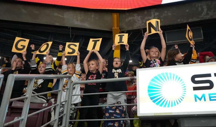 Students at the second annual School Day Game where the Sarnia Sting played the Flint Firebirds. October 23, 2024. (Photo courtesy of the Sarnia Sting via X)